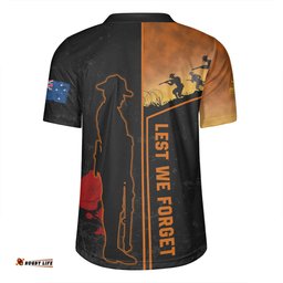 Australia Anzac Day V-Neck Rugby Jerseys - Anzac Day Lest We Forget Poppy V-Neck Rugby Jerseys