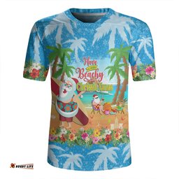 Australia Christmas Custom V-Neck Rugby Jerseys - Have A Very Beachy Chrissie Xmas V-Neck Rugby Jerseys