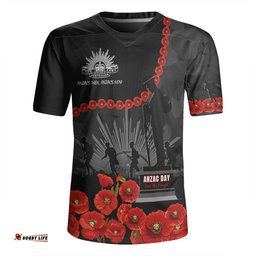 Australia Anzac Day V-Neck Rugby Jerseys - Anzac Day Lest We Forget Camouflage Pattern V-Neck Rugby Jerseys