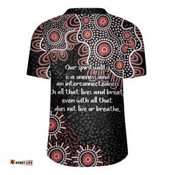 Australia Aboriginal V-Neck Rugby Jerseys - The More You Know The Less You Need Red Patterns V-Neck Rugby Jerseys