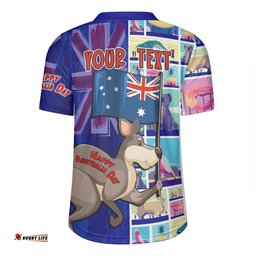 Australia Custom V-Neck Rugby Jerseys - Happy Australia Day With Big Things V-Neck Rugby Jerseys
