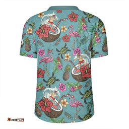 Australia Christmas Surfing V-Neck Rugby Jerseys - Funny Santa Surfing Colorful Seamless Pattern V-Neck Rugby Jerseys