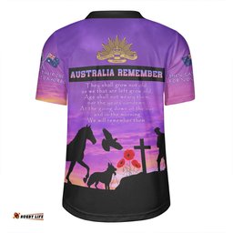 Australia Anzac Day V-Neck Rugby Jerseys - In remembrance of all those who served on foot paw hoof and wing V-Neck Rugby Jerseys