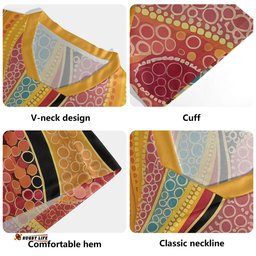 Australia Aboriginal V-Neck Rugby Jerseys - Aboriginal Indigenous Art Inspired Design V-Neck Rugby Jerseys
