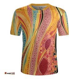 Australia Aboriginal V-Neck Rugby Jerseys - Aboriginal Indigenous Art Inspired Design V-Neck Rugby Jerseys