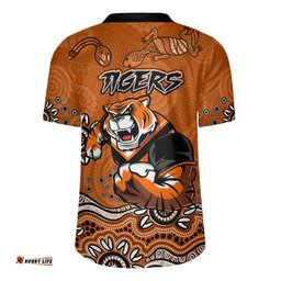 Wests Tigers Jersey - Custom Orange Wests Tigers Blooded Aboriginal Inspired