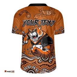 Wests Tigers Jersey - Custom Orange Wests Tigers Blooded Aboriginal Inspired