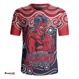 Melbourne V-Neck Rugby Jerseys Aboriginal Inspired Tough Fan Football For Life