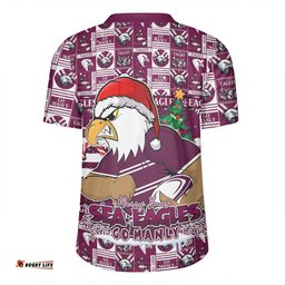 Manly Warringah Sea Eagles V-Neck Rugby Jerseys Merry Ugly Christmas Comic Style