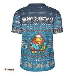 Gold Coast Titans Christmas Custom V-Neck Rugby Jerseys - Chrissie Spirit V-Neck Rugby Jerseys