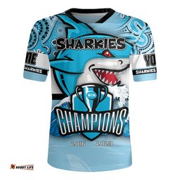 Cronulla-Sutherland Cronulla-Sutherland Sharks Jersey - Custom Talent Win Games But Teamwork And Intelligence Win Championships With Aboriginal Style