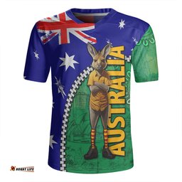 Australia Custom V-Neck Rugby Jerseys - Kangaroo Happy Australia Day V-Neck Rugby Jerseys