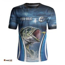 Australia Fishing Custom V-Neck Rugby Jerseys - Jumping Barramundi Fishing V-Neck Rugby Jerseys