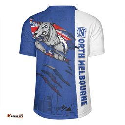 North Melbourne V-Neck Rugby Jerseys Burning Passion Of Power Scratch Style
