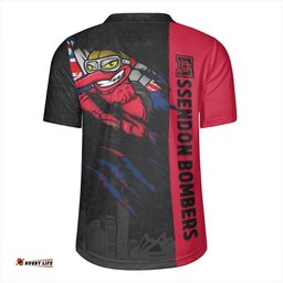 Essendon V-Neck Rugby Jerseys Burning Passion Of Power Scratch Style
