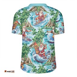 Australia Christmas Surfing V-Neck Rugby Jerseys - Funny Santa Surfing Christmas V-Neck Rugby Jerseys