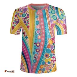 Australia Aboriginal V-Neck Rugby Jerseys - Aboriginal Colorful Dots Inspired Design V-Neck Rugby Jerseys