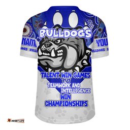 Canterbury-Bankstown Bulldogs V-Neck Rugby Jerseys - Custom Talent Win Games But Teamwork And Intelligence Win Championships With Aboriginal Style