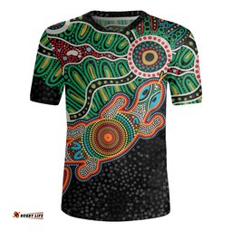 Australia Aboriginal V-Neck Rugby Jerseys - Walking with 3000 Ancestors Behind Me With Goanna V-Neck Rugby Jerseys