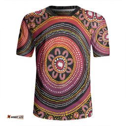 Australia Aboriginal V-Neck Rugby Jerseys - Aboriginal Dot Art Design V-Neck Rugby Jerseys