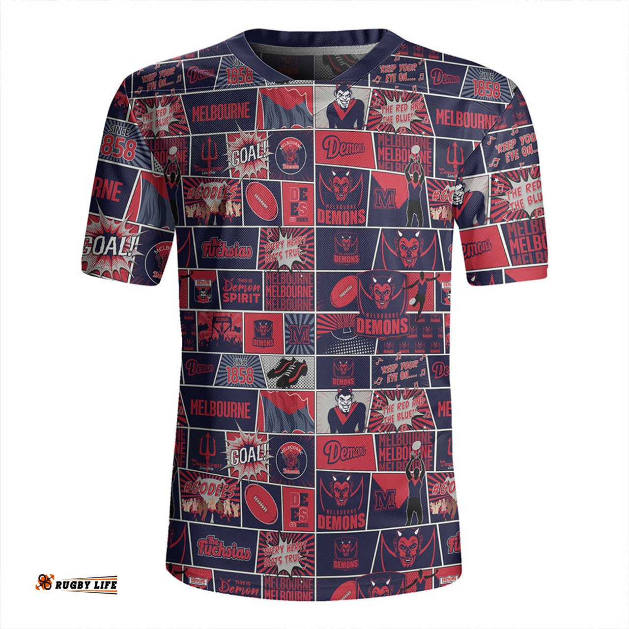 Melbourne V-Neck Rugby Jerseys Legacy Of The Pride Comic Style