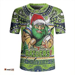 Canberra Raiders V-Neck Rugby Jerseys Aboriginal Xmas Special Ugly Christmas Style