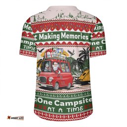 Australia Camping Christmas V-Neck Rugby Jerseys - Making Memories One Campsite At A Time V-Neck Rugby Jerseys