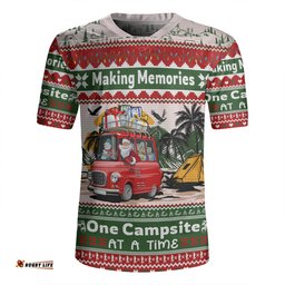 Australia Camping Christmas V-Neck Rugby Jerseys - Making Memories One Campsite At A Time V-Neck Rugby Jerseys