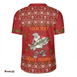 Australia Christmas Fishing Custom V-Neck Rugby Jerseys - All I Want For Christmas Is A Big Bass V-Neck Rugby Jerseys