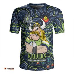 Canberra Raiders V-Neck Rugby Jerseys Custom Naidoc Week 2024 Aboriginal Pattern And Torres Strait Islander Inspired