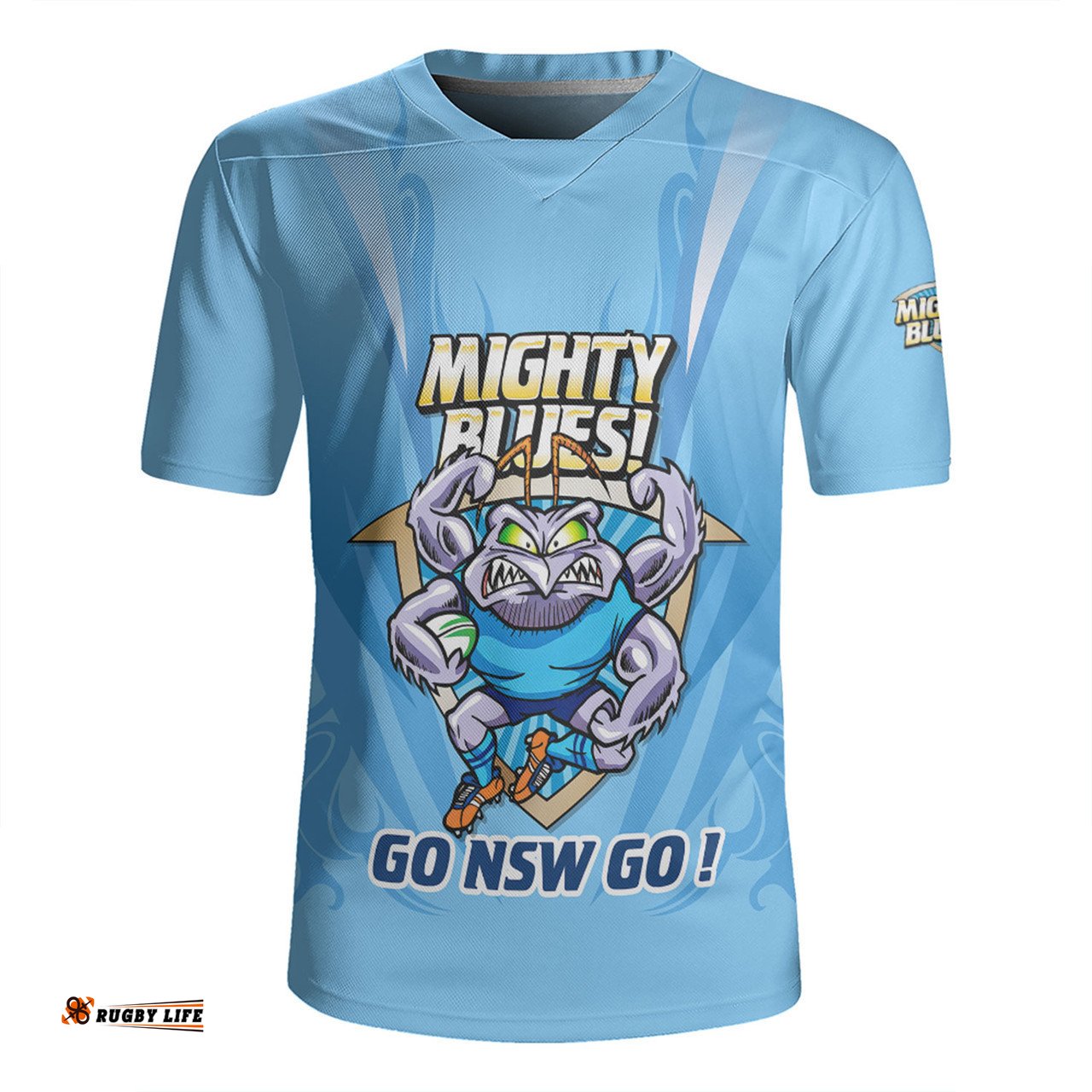 New South Wales Blues V-Neck Rugby Jerseys Custom State Of Origin 2024 Passionate Fan Born To Win Ver 1