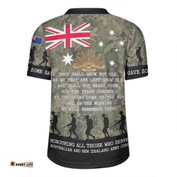 Australia Anzac Day V-Neck Rugby Jerseys - Australia and New Zealand Warriors All gave some Some Gave All V-Neck Rugby Jerseys
