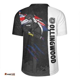Collingwood V-Neck Rugby Jerseys Burning Passion Of Power Scratch Style