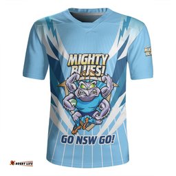 New South Wales Blues V-Neck Rugby Jerseys Custom State Of Origin 2024 Passionate Fan Born To Win Ver 2