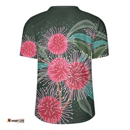 Australia Aboriginal V-Neck Rugby Jerseys - Australian Hakea Flowers Painting In Aboriginal Style V-Neck Rugby Jerseys