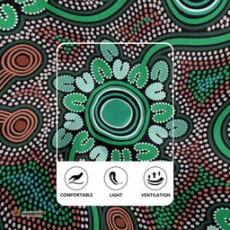 Australia Aboriginal V-Neck Rugby Jerseys - Aboriginal Green Dot Art Inspired Design V-Neck Rugby Jerseys