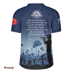 Australia Anzac Day V-Neck Rugby Jerseys - Lest We Forget Blue V-Neck Rugby Jerseys