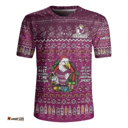 Manly Warringah Sea Eagles Christmas Custom V-Neck Rugby Jerseys - Chrissie Spirit V-Neck Rugby Jerseys