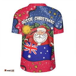 Australia Christmas Custom V-Neck Rugby Jerseys - I'm the Perfect Present Blue V-Neck Rugby Jerseys