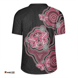 Australia V-Neck Rugby Jerseys Aboriginal Butterfly Dot Art Inspired