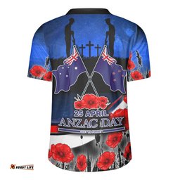 Australia V-Neck Rugby Jerseys - Anzac Day NZ Australia Poppies Flowers