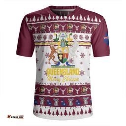 Queensland Christmas V-Neck Rugby Jerseys - Merry Chrissie V-Neck Rugby Jerseys