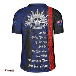 Australia V-Neck Rugby Jerseys Poppy Line Anzac Memorial