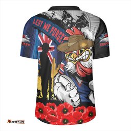 Sydney Roosters V-Neck Rugby Jerseys United In Spirit Anzac Day Tribute