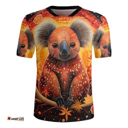 Australia Koala Custom V-Neck Rugby Jerseys - Dreaming Art Koala Aboriginal Inspired V-Neck Rugby Jerseys