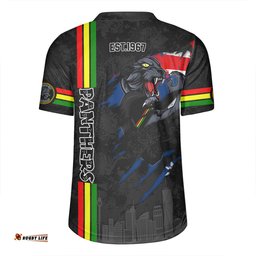Penrith Panthers V-Neck Rugby Jerseys - Happy Australia Day Flag Scratch Style