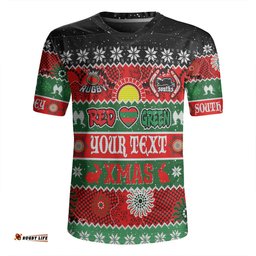 South Sydney Rabbitohs Aboriginal Custom V-Neck Rugby Jerseys - Indigenous Knitted Ugly Xmas Style V-Neck Rugby Jerseys