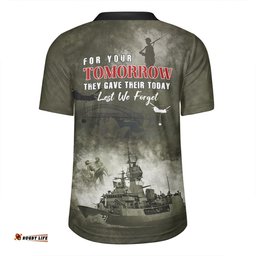 Australia V-Neck Rugby Jerseys Anzac Day Lest We Forget For Your Tomorrow They Gave Their Today