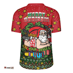 Australia V-Neck Rugby Jerseys Aussie Ugly Christmas Santa Present