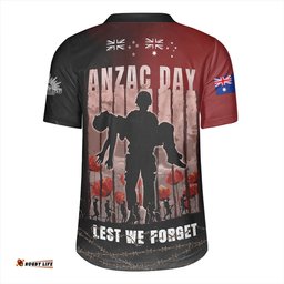 Australia V-Neck Rugby Jerseys Anzac Day Lest We Forget The Sacrifice Of Soldiers